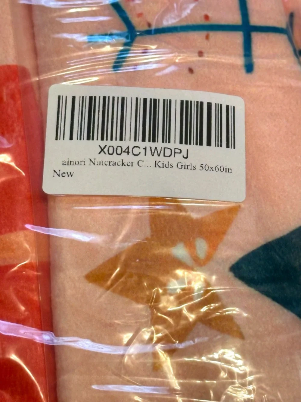 Pink Nutcracker & Christmas Tree Throw Blanket